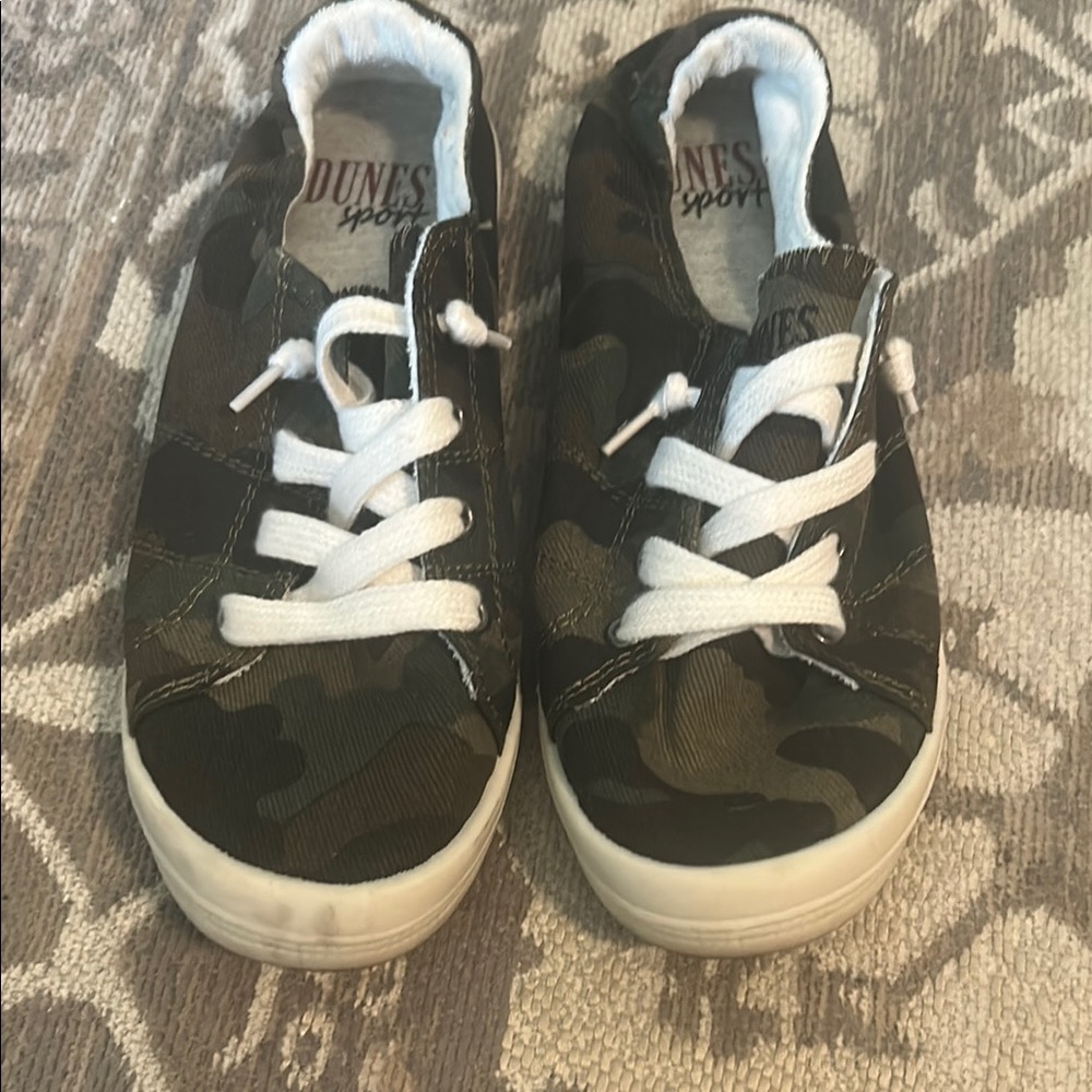 Blowfish Olive Camouflage Sneakers with White Accents